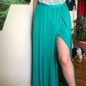 Turquoise silk maxi skirt bought in Italy